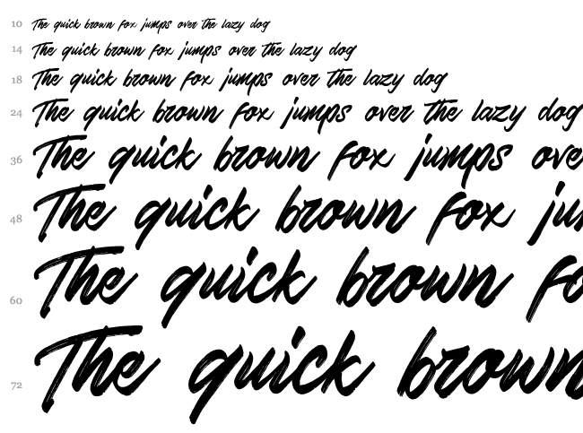 Skywalker font waterfall